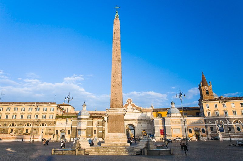 L’Obelisco Flaminio in piazza del Popolo